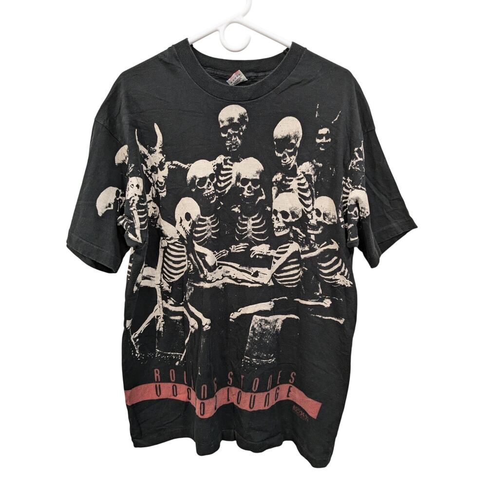 Vintage Rolling Stones Skeleton Voodoo Lounge World Tour 94 95 T Shirt Anvil XL